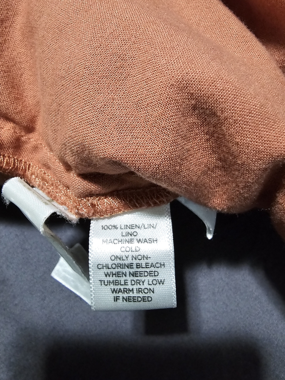 LOFT Linen Drawstring Shorts in Rust - Picture 4 of 8